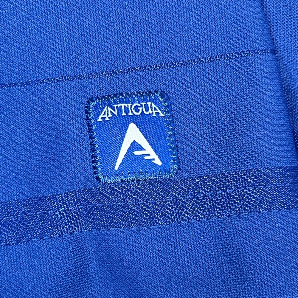 Philadelphia 76ers Antigua Polo Mens L Royal Blue Tonal Stripe NBA Performance - Picture 6 of 10